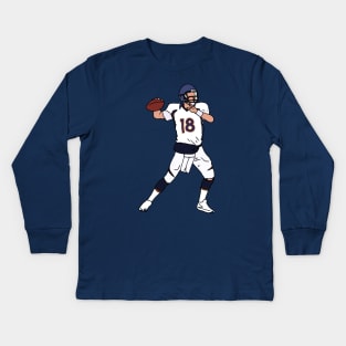 Peyton Manning Throw Kids Long Sleeve T-Shirt